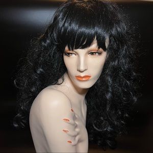 NWT NOW Luxhair Wig Natural Black Long Waves with Bangs